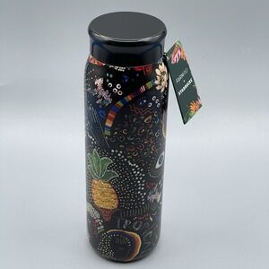 Starbucks Farm Rio Vacuum Insulated Water Bottle Stainless Steel Black Artwork